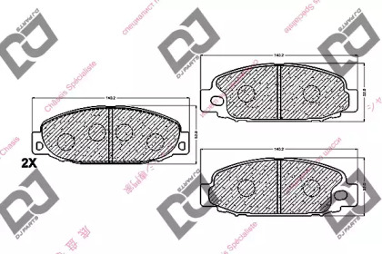 Комплект тормозных колодок DJ PARTS BP1242